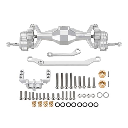 INJORA +5mm Diamond Portal Axle with Lay Down Servo Mount for TRX4M(Silver) - color: Silver
