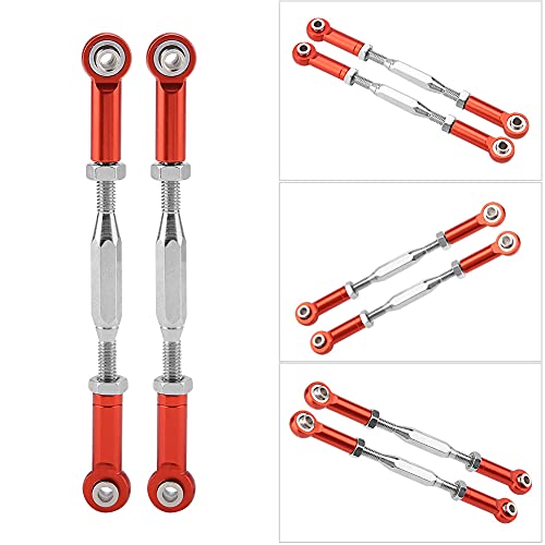 RC Steering Rod Arm, Aluminum Alloy Steering Linkage for Slash 1/10 Scale RC Truck with CNC Machining and Anodized Surface (2) - color: 2