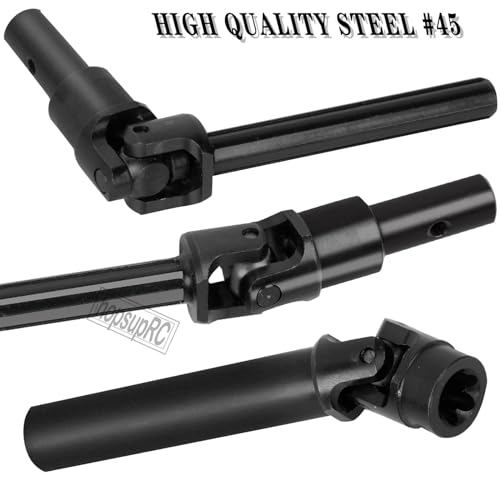 #45 Steel Drive Shaft CVD Upgrades Part for 1/8 Mojave 4X4 4S BLX RC Car,Stainless Front Rear Driveshaft Axles Hops up,4PCS Black