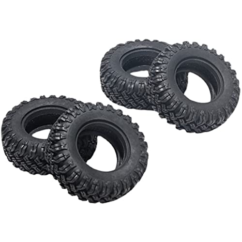 KYX Racing Rubber Tires 47mm x 18mm Tyres Upgrades Parts Accessories for 1/24 RC Crawler Car Axial SCX24(4pcs)