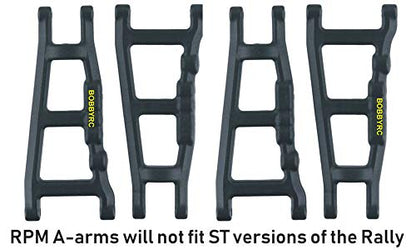 RPM 2 Pack 80702 Slash Stampede 4X4 Black Front + Rear Suspension ARMS Rally 80702 x2