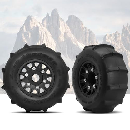 Pre-Glued Sand & Snow Paddle Wheel Tires for Slash Senton 1/10 RC Truck | 12mm/14mm/17mm Hex, Fits 1/10 RC Truck, for Arrma Sentons Slash Tires Axial Redcat Rc4wd