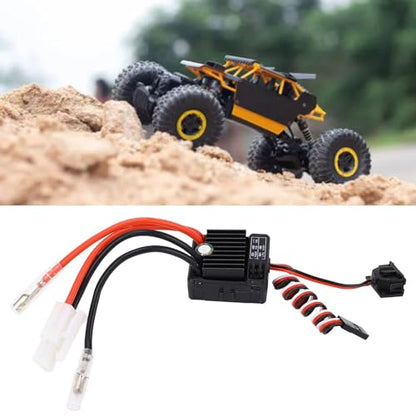 60A Brushed ESC Speed Controller, Water Proof Dust Proof Electronic Speed Controller for 1/10 RC Cars Boats