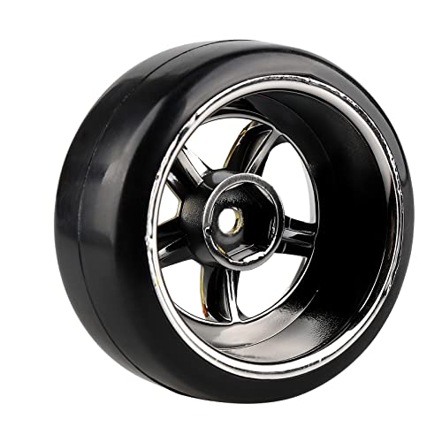 Plating 5-Spoke 12mm Hub Wheel Rims with Hard Plastic Tires for RC 1:10 Drift Car Gold - color: Gold