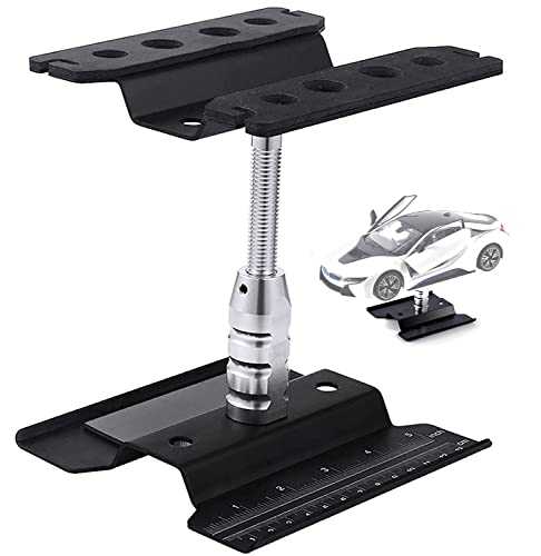 Buddy RC RC Hobby Car Workstation Work Stand Aluminum Repair Workstation 360 Degree Rotation Lift Or Lower with Screw Tray for 1/8 1/10 1/12 Scale RC Trucks Buggy (Black)
