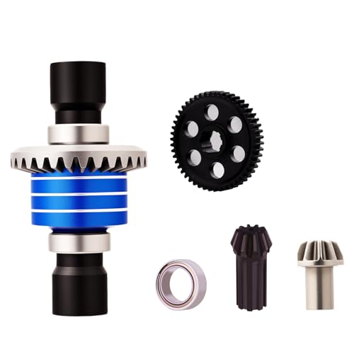 Alum Spur Gear Differential Diff Input Gear Kit for 1/16 H16BM H16PL H16DR 16208 H16207 16209 16210 1/14 H14BM 14301 14302 RC Car Upgrades Part Blue - color: Blue
