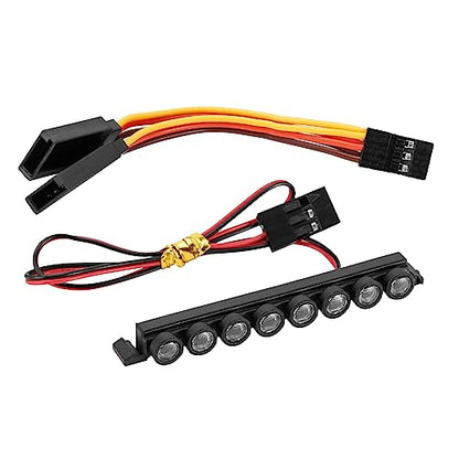 INJORA Roof Light Bar - Nylon Molded 8 LED Spotlight for 1/18 TRX4M Bronco