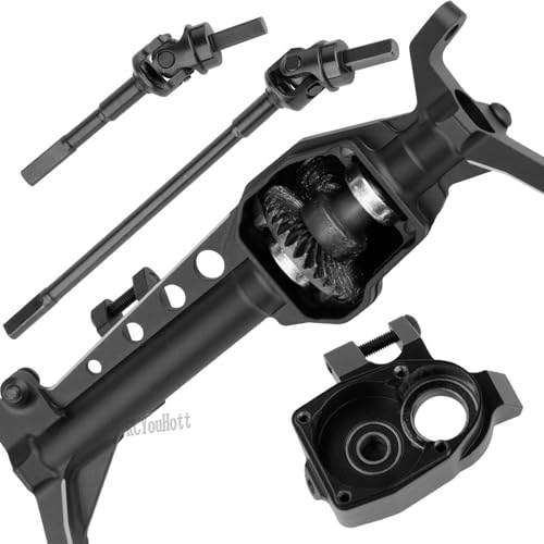 RC Aluminum Front Rear Portal Axles Upgrades Part for 1/10 SCX10 III AX103007 RC Crawler Car,Brass Front Inner Portal Covers Steering Knuckles/Axle Diff Cover/Portal Covers Weights