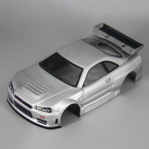 SANTAIZI 1/16 RC GTR34 Cruiser Car Shell Clear Body Shell RC Shell for 1:16 RC Hobby Drift Touring Hsp Yokomo MST Tamiya