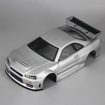 SANTAIZI 1/16 RC GTR34 Cruiser Car Shell Clear Body Shell RC Shell for 1:16 RC Hobby Drift Touring Hsp Yokomo MST Tamiya