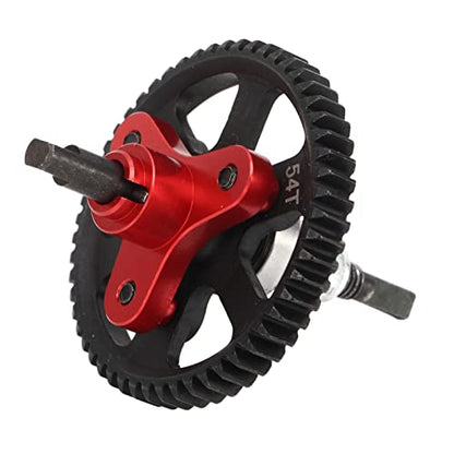 Alomejor 54T Aluminum Steel Slipper Clutch Assembly, Hardened Steel for Slash 4X4, Easy to Install, Low Noise, Fit, Applicable : 4X4, Rustle, HuanQi 727 (Red)