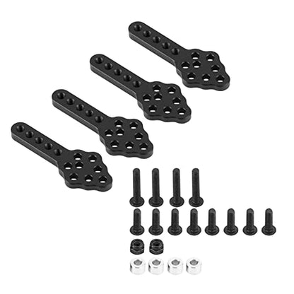 1 10 rc Crawler Long Travel Shocks Shock Keys mounts Mount Extension Key Adjustable axial Car Model Accessories Tower car adapters Rock Extender Relocation Stand (Black)