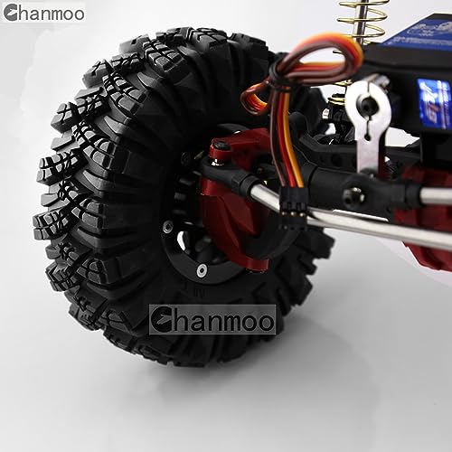 1.9 Crawler Tires RC Soft Rubber Mud Slingers Tyres For 1/10 Scale RC Rock Crawler Car Traxxas TRX4 Axial SCX10 II RC4WD D90 D110 TF2 Tamiya CC01 Gen8 1.9 inch Beadlock Wheels Rims 4PCS