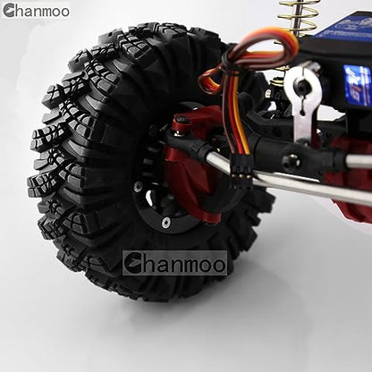 1.9 Crawler Tires RC Soft Rubber Mud Slingers Tyres For 1/10 Scale RC Rock Crawler Car Traxxas TRX4 Axial SCX10 II RC4WD D90 D110 TF2 Tamiya CC01 Gen8 1.9 inch Beadlock Wheels Rims 4PCS
