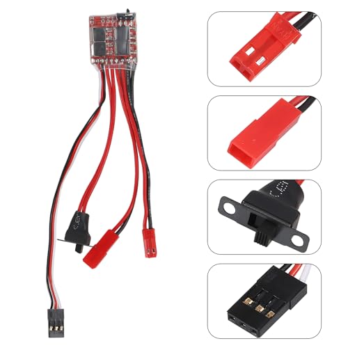 2pcs RC 20A Brushed ESC Electronic Speed Controller w/Brake for 1/16 1/18 1/24 RC Car Boat Tank