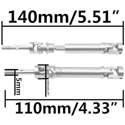 2Pairs Vgoohobby Stainless Steel Front & Rear Drive Shaft CVD Driveshaft Upgrades Parts Compatible with Traxxas Slash 4X4/Stampede 4X4/Rustler 4X4 Hoss RC Truck Car