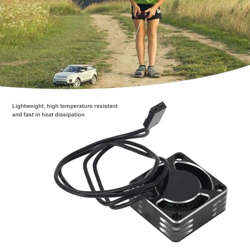 RC Car Motor Cooling Fan for Most RC Model Cars, 25x25mm Aluminum Alloy Lightweight Brushless ESC High Speed Heat Dissipation Fan (Silver)