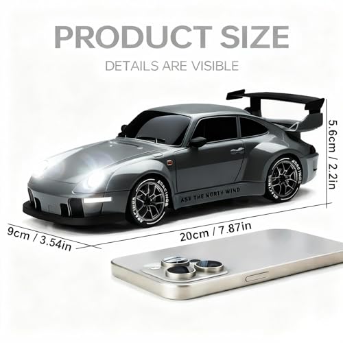 1:24 Scale RC Drift Car with LED Lights, 25km/h 4WD High Speed, Dual Batteries 50+ Min Play, 2.4GHz Remote Control, Multi-Surface Drift Tires, Racing Toy Vehicle for Adults Boys Girls, Storm Drive - color: 1:24 Storm Drive