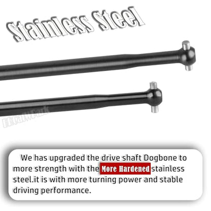 RC Steel Center CVD Dogbone Upgrades Part for 1/7 Big Rock 6S BLX/Fireteam 6S BLX/Mojave 6S BLX,Front Rear Centor Driveshaft Axles Dogbone,Replace #ARA310952#ARA310460,Black