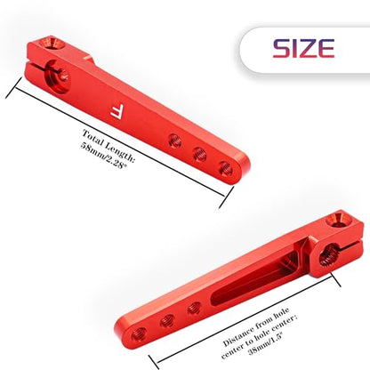 Aluminum 25T Long Steering Servo Arms for Futaba Servo Motors | 1.75inch 25T Servo Arm Horn for RC Airplane Plane Car,Compatible with Futaba Hitec Savox Power HD Servo Motors,CNC Machining