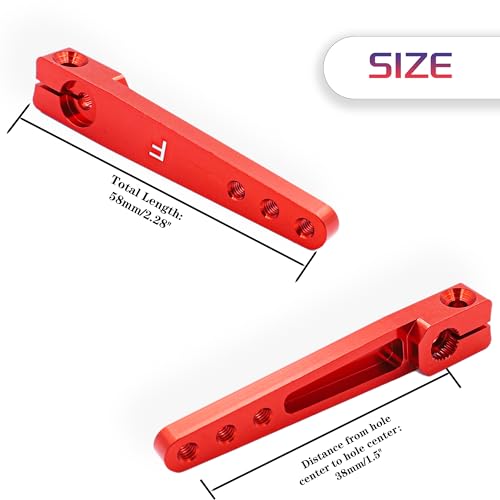 Aluminum 25T Long Steering Servo Arms for Futaba Servo Motors | 1.75inch 25T Servo Arm Horn for RC Airplane Plane Car,Compatible with Futaba Hitec Savox Power HD Servo Motors,CNC Machining
