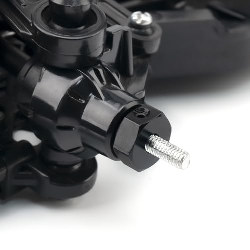 1Set/4PCS Aluminum Wheel Hex RC Hub Drive Adapters for Tamiya TT02 TT02s 1/10th RC Drift Car Upgrades Parts (Blue) - color: Blue