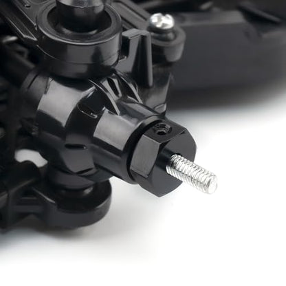1Set/4PCS Aluminum Wheel Hex RC Hub Drive Adapters for Tamiya TT02 TT02s 1/10th RC Drift Car Upgrades Parts (Blue) - color: Blue