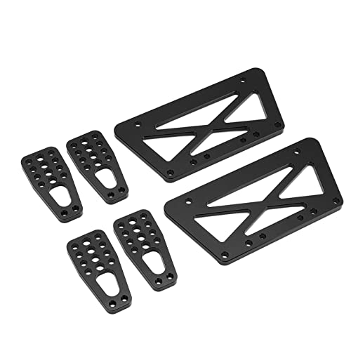 RC Chassis Lift Plate Set, Aluminum Alloy Chassis Lift Plate Assembly for Axial SCX10 1/10 RC Model Car Parts (Black