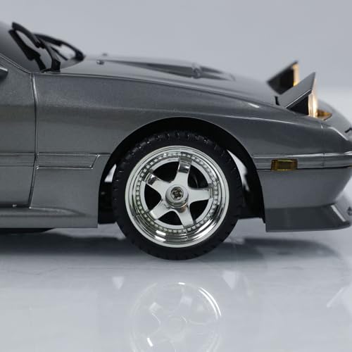 1:18 RX7 RWD RC Drift Car LDRC LD1802 Radio Control Racing Vehicles Gyroscope Light System Built-in Gyroscope Independent Suspension Ball Bearings Model for Ages 14+ - color: Grey