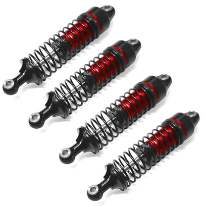 Aluminum RC Shock Absorber Set Damper for Arrma 1/18 Granite Grom 1/16 Mojave Grom 1/14 Typhon Grom RC Truck Upgrade Parts 4pcs/Set,Replace # ARA330806(Red)