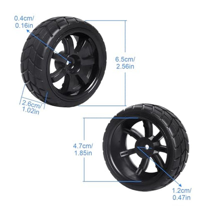 RC Wheel Tires Pre-Glued Tires and Wheels Set On Road RC for 1/10 Scale Racing Car Drift Touring | Dark Grey - color: Dark Grey