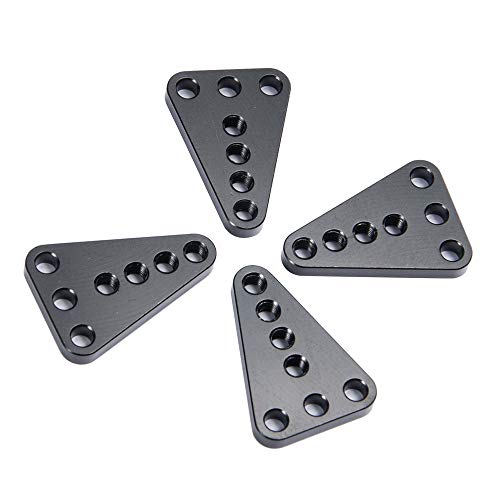 4PCS Aluminum Front Rear Shock Absorber Mount, Black | Adjust Height Bracket, Upgrades, For 1/10 Axial SCX10 I II, RC Crawler Car - color: Black