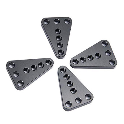 4PCS Aluminum Front Rear Shock Absorber Mount, Black | Adjust Height Bracket, Upgrades, For 1/10 Axial SCX10 I II, RC Crawler Car - color: Black