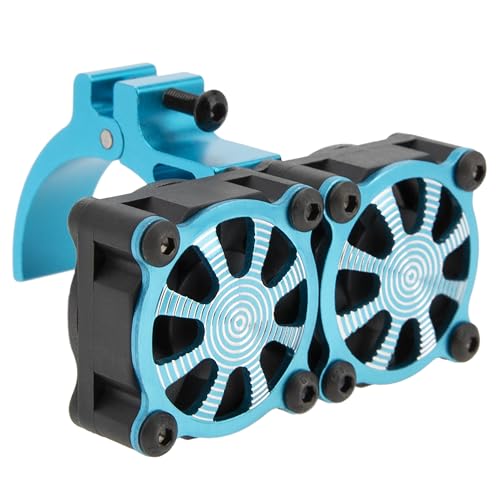 DKKY RC Motor Cooling Fan Heatsink 18000RPM 36mm for ARRMA Axial Traxxas 1/6 1/8 1/10 RC Models with 3650 Motor (Blue) - color: Blue