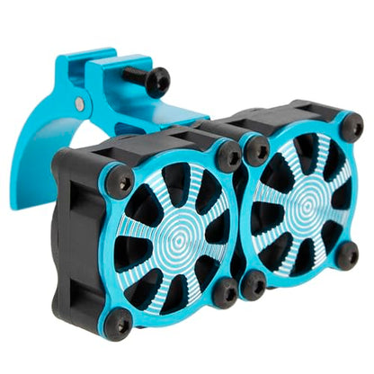 DKKY RC Motor Cooling Fan Heatsink 18000RPM 36mm for ARRMA Axial Traxxas 1/6 1/8 1/10 RC Models with 3650 Motor (Blue) - color: Blue