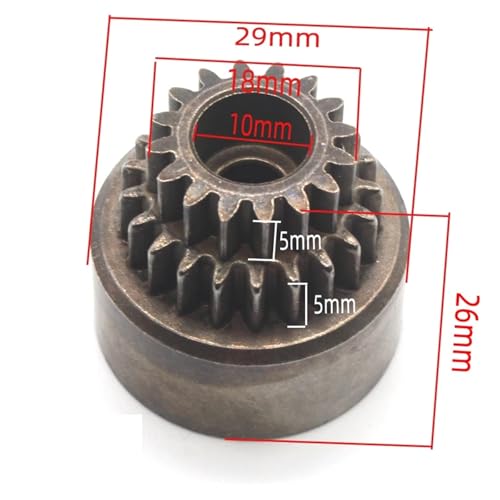 RC Cars Models Parts for HSP 02023 94122 94166 1/10 RC Car Upgrade Parts Clutch Bell Double Gears for Nitro Powered On‑Road Drift