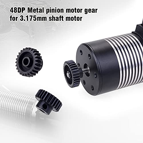 3.175mm 48P Pinion Gear 28T 29T 30T 31T 32T 1/10 RC Motor Gears Set | Metal Steel,With Hex Key for Arrma HSP HPI AXIAL Tamiya Losi Brushless Brush Motor RC Upgrade Part - style: 28T 29T 30T 31T 32T