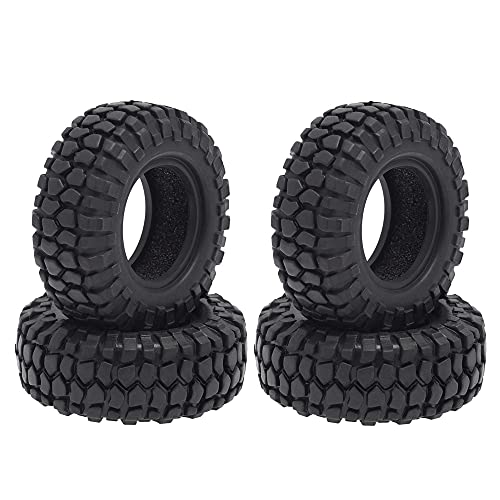4PCS 48mm 1.0 Tires Tyre for 1/24 RC Crawler Car Axial SCX24 90081 AXI00002 Upgrade Parts