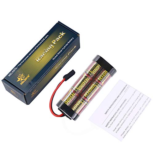 melasta 7.2V 1600mAh NiMH 6-Cell Flat Battery for Traxxas 1/16 RC Cars | 2/3A cell configuration. High-capacity rechargeable pack. Compatible with Traxxas 1/16 RC car models. Durable and stable.