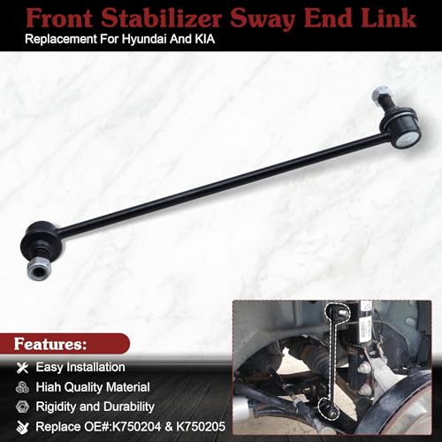 K750204 K750205 Sway Bar Link - Stop Clunking & Reduce Body Roll | Compatible with 2007-2012 Hyundai Veracruz Santa Fe 2011-2012 Kia Sorento - color: 1*K750204 1*K750205, size: Sway Bar Link