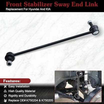 K750204 K750205 Sway Bar Link - Stop Clunking & Reduce Body Roll | Compatible with 2007-2012 Hyundai Veracruz Santa Fe 2011-2012 Kia Sorento - color: 1*K750204 1*K750205, size: Sway Bar Link
