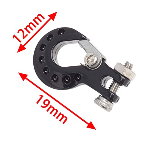 RC Crawler Winch Hooks, Metal Trailer Tow Hook for 1/10 RC Car SCX10 Tamiya CC01 D90 D110 TF2 TRX4 Accessories (B, Black) - color: B, Black