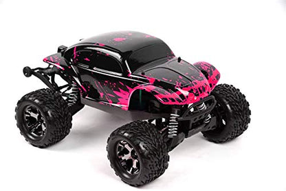SummitLink Custom Body Muddy Hot Pink Over Black Compatible for 1/10 Scale RC Car (Truck not Included) STB-HP-02