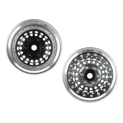RC 1.9" Beadlock Wheels with Adjustable Offset for TRX4 SCX10 - color: Space Grey
