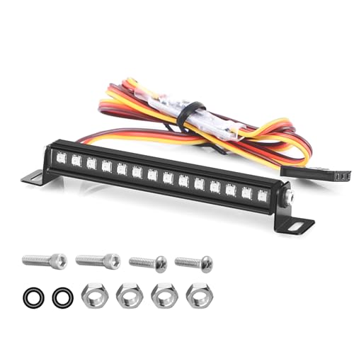 RC LED Light Kit for Redcat Ascent-18, 56mm Roof Light Bar | 8 Lighting Modes, Enhance Scale Realism for Ascent-18 1/18 RC Micro Crawler Upgrades