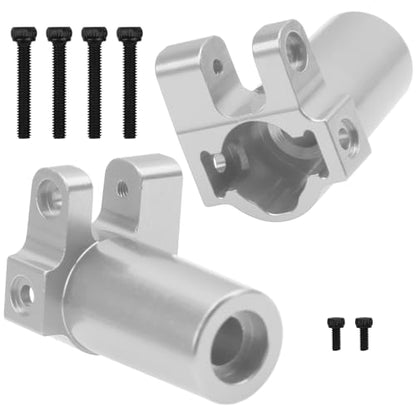 Metal C-Hubs Caster Blocks & Front Steering Blocks & Rear Stub Axle Upgrade Parts Compatible with MN128 MN86s MN86k MN86 G500 1/12 RC Crawler Car (Silver) - color: Silver