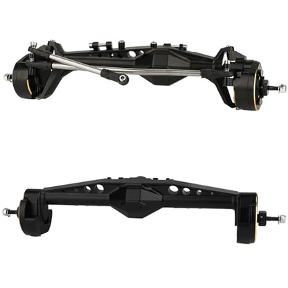 CNC Machined Aluminum Front & Rear Offset Portal Axle with Brass Counterweight for 1/10 RC Crawler Axial Capra 1.9 UTB AXI03004 LCG Chassis Cheater Rigs Upgrades