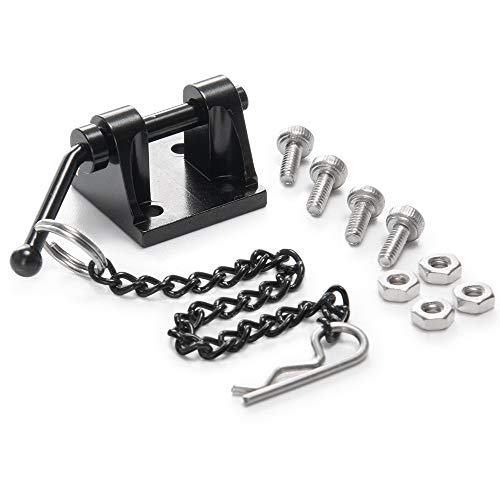 1set 1/10 Scale Alloy Metal Trailer Tow Pintle Hook Chain for 1:10 RC Crawler Car SCX-10 D90 TF2 Truck Accessory