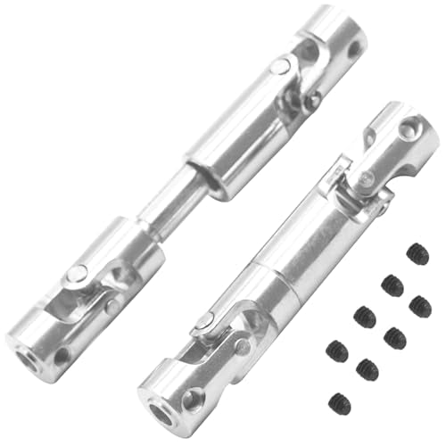 2Pcs Vgoohobby Metal Centre Transmission Shaft Drive Shaft Dogbone Compatible with Axial SCX10 SCX0016 Tamiya CC01 RC4WD D90 90028 1/10 RC Rock Crawlers Car (80mm-100mm) - size: 80mm-100mm