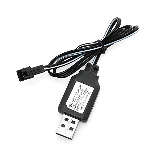 USB Power Charger Cable 7.2V 250mA Output Ni-Cd Ni-Mh Battery Pack USB Charging Cable SM 2P Plug for RC Excavator RC Cars
